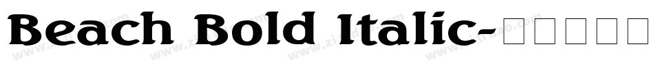 Beach Bold Italic字体转换